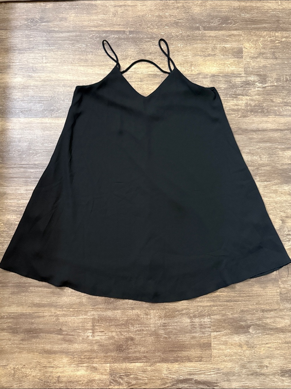 Peach Love California Black V-Neck Dress with Pockets